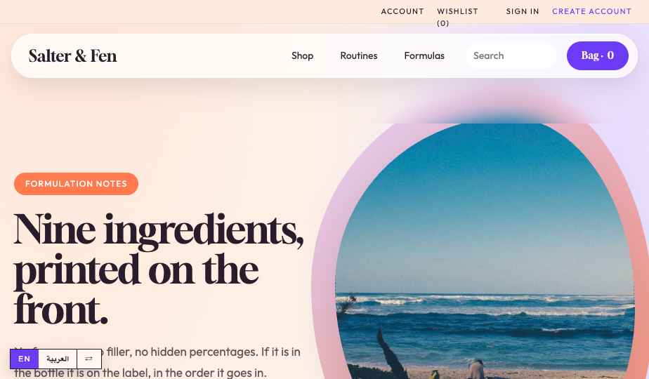 Beauty storefront theme