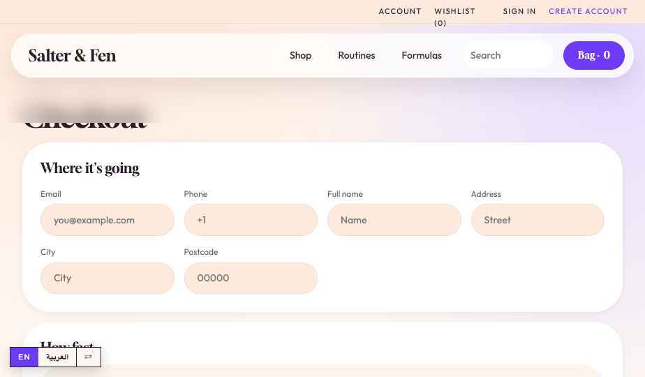 Beauty storefront theme