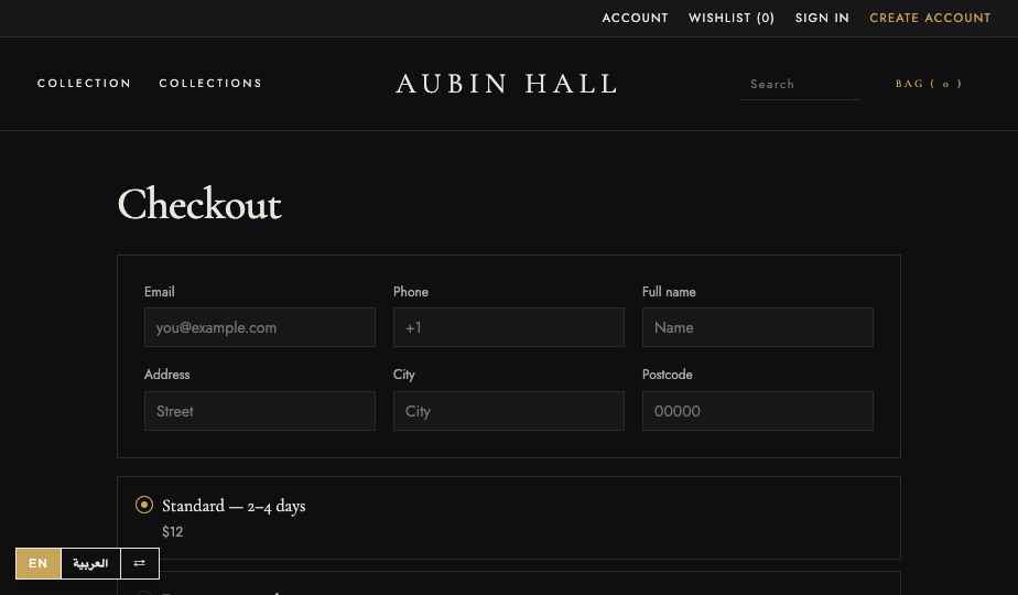 Jewelry storefront theme