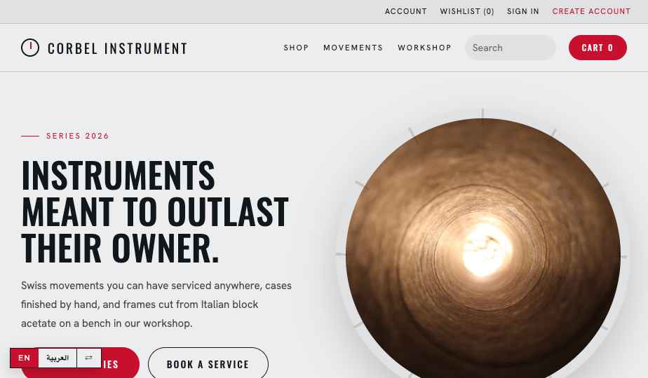 Watches Eyewear storefront theme