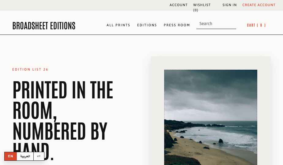 Art Prints storefront theme
