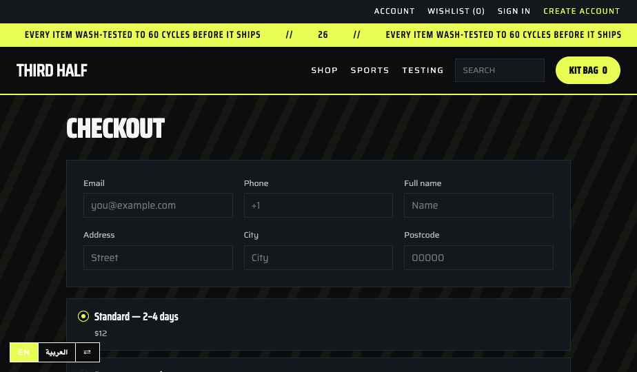 Sporting Goods storefront theme