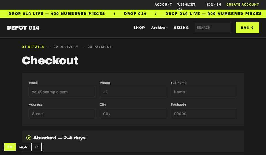 Streetwear storefront theme