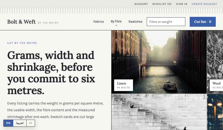 Fabric storefront theme