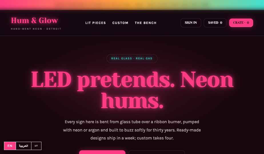 Neon Signs storefront theme
